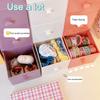 Cute Plastics Square Storage Box Ins Desktop Desk Organizer Jewelry Building Block Drawers Storage Box