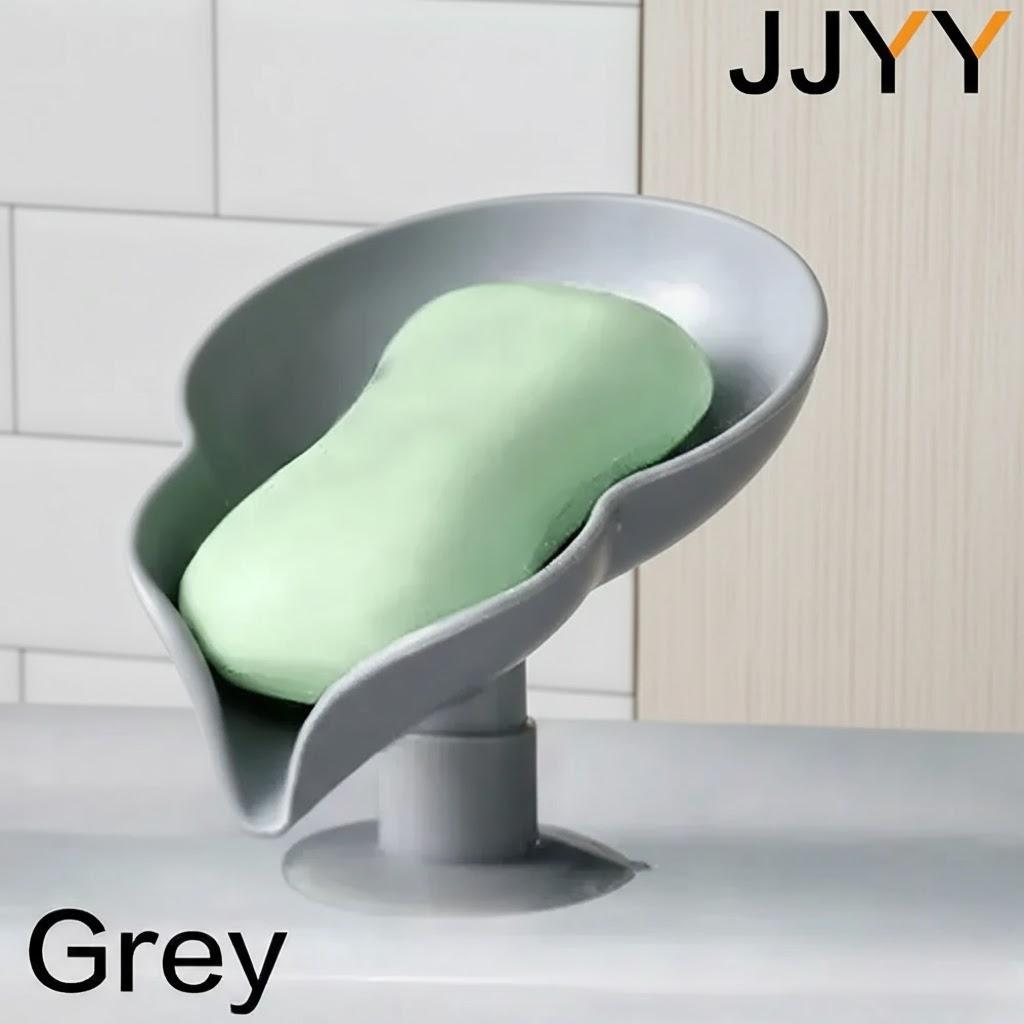 

Leaf Shaped Automatic Drainage Bathroom Organizer Shower Sink Countertop Soap Dish Home Decor серый