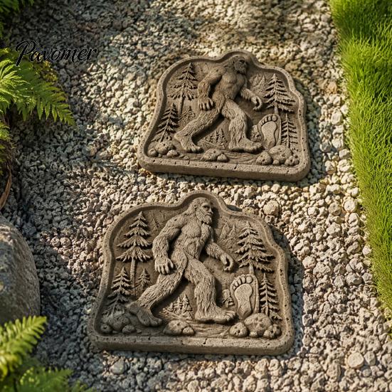 Dekorations-Set für den Außenbereich, Wiederverwendbare Hasen-Trittsteinform, Gießform aus Beton/Zement für DIY-Gartenweg-Pflastersteine, Silikon-Wegform