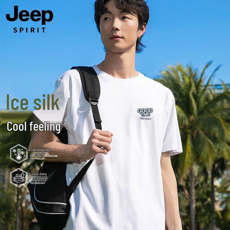 JEEP SPIRIT Men s Summer Ice Silk Cooling T-Shirt 3XL