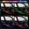 Smart LED Car Lights Interior with USB Port  LED Strip Fiber Optic Ambient Lighting Car, Wireless App Control Sync to Music