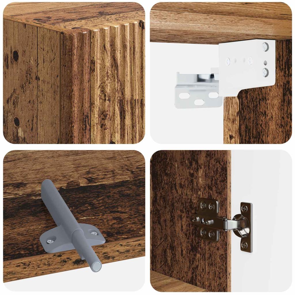 Bathroom Wall Cabinet ARNHEM Reclaimed Wood 30 x 31 x 59 cm