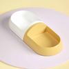 New Plastic Cat Bowl Combination Capsule Color Matching Double Bowl Oval Cat and Dog Feeding Bowl Pet Supplies