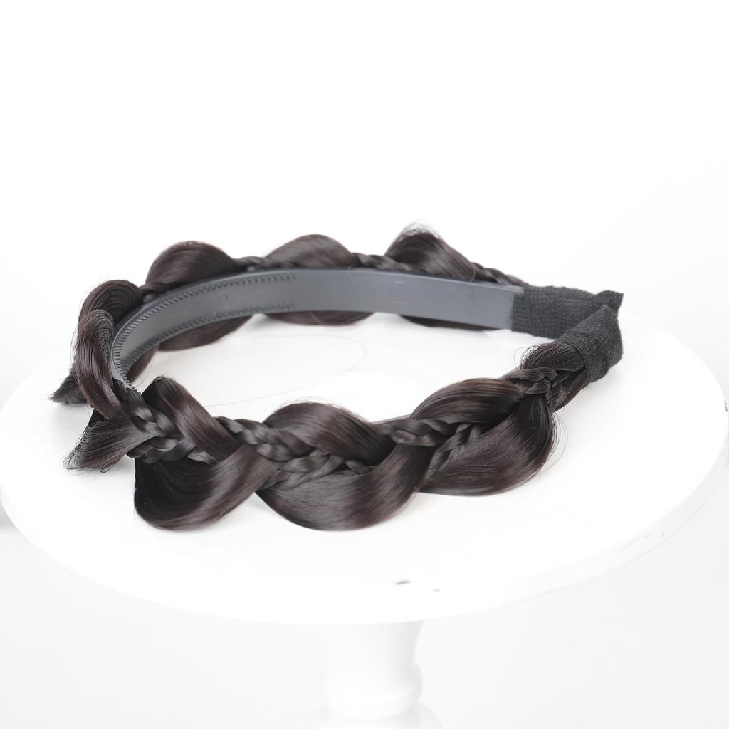 Synthetic headband, charming women's braided headband, adjustable, synthetic wig, used for daily life, music festivals, celebrat