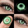 Eyeshare 2pcs Cosplay Gray Contact Lenses Cos Ex Machina Accessories Anime Role Playing Makeup Lens Red Crazy Softlens