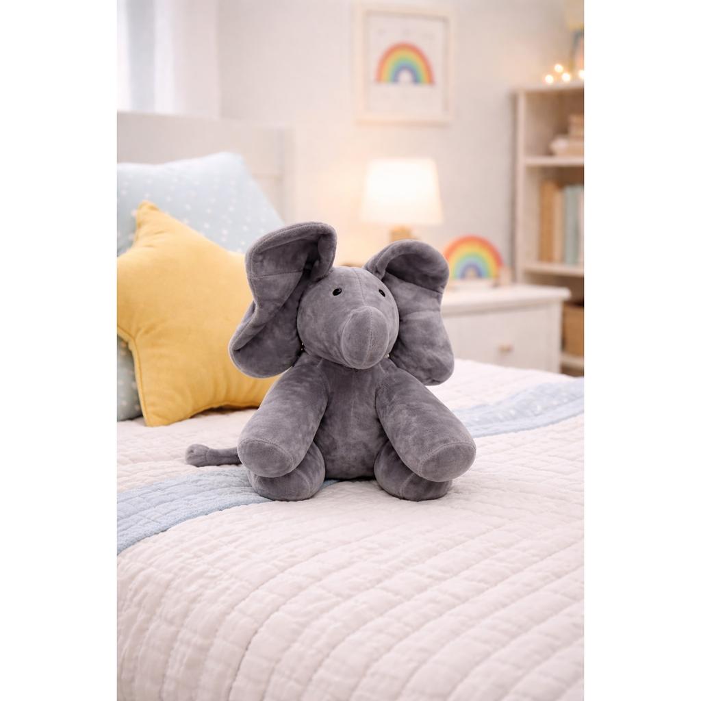Elefant de Plus Weiches Plüschtier, Grauer Elefant Kuscheltier, 30cm Kuschelgeschenk für Babys & Kinder