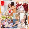 Flowers Keychain Gift Set Colorful Floral Keyring Backpacks Handbag Pendant Car Keychain Bag Charm Decorations for Guest M68E