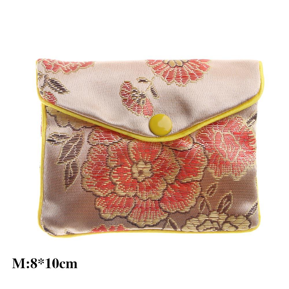 Purse Beads Container Snap Coin Purse Buckle Chinese Brocade Zipper Jewelery Bag Jewelery Storage Wallet Handbags