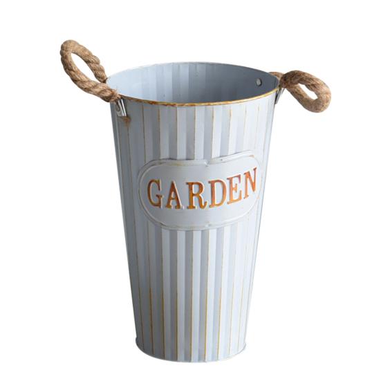 

Ретро утолщенный железный лист, ведро для сухих цветов, цветочный горшок, украшение для офиса и дома M синий