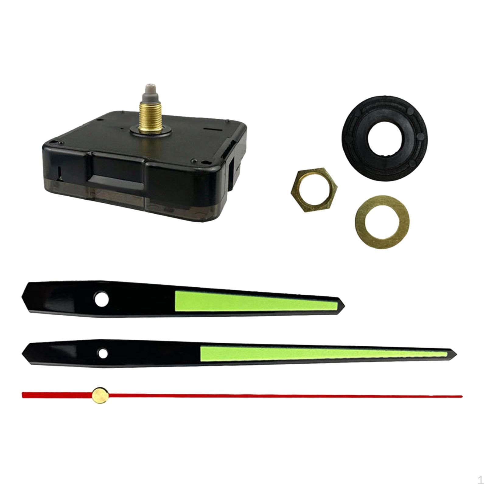 DIY Wall Clock Clockwork Hands Set Quiet 8mm Thread for Craft Clocks Repair Painting Red Second Hands