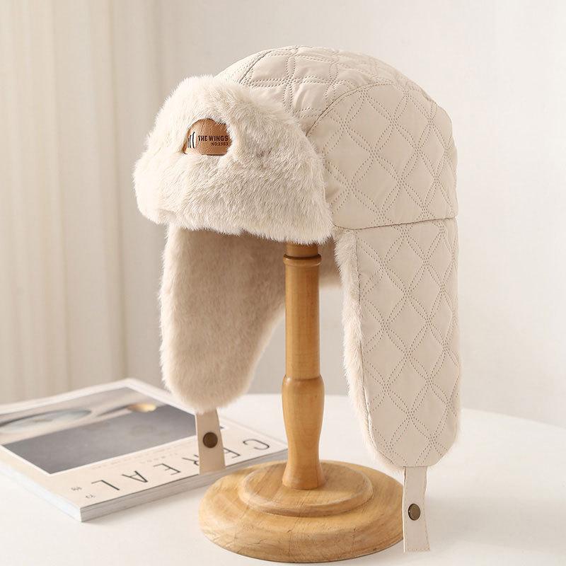 Winter Lei Feng Hat Women's Windproof and Cold-proof Fleece Ear Protector Northeast Hat Thickened Outdoor Cycling Hat New
