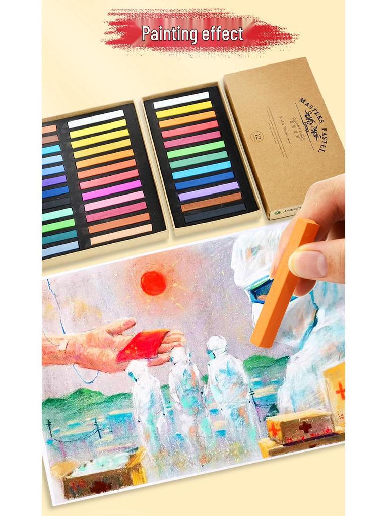 Brand Color Pastel Chalk Set – Professional Painting Sticks for Art, Blackboard & Newspaper.