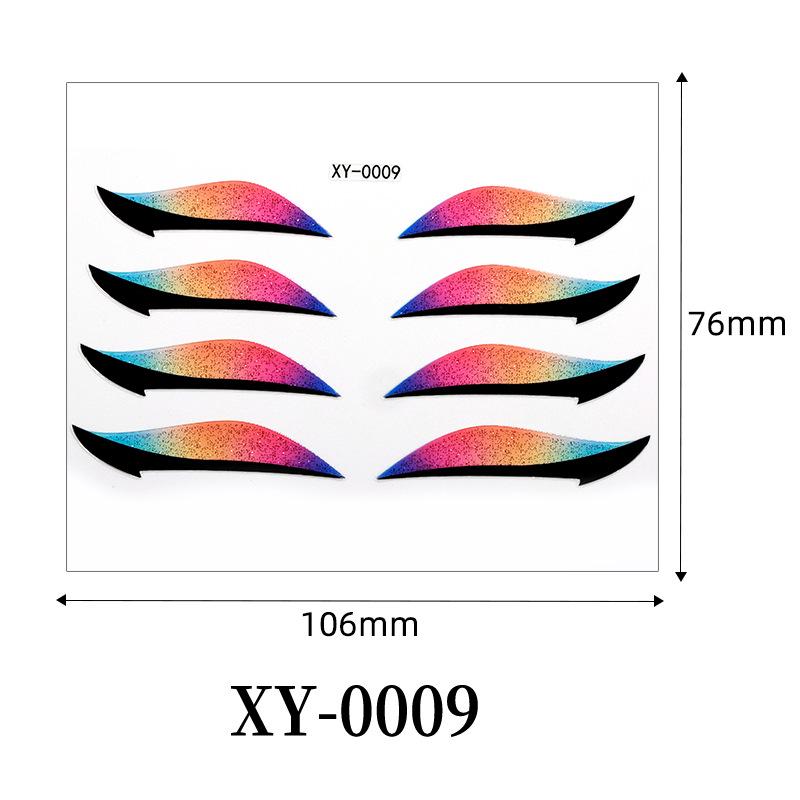 European Waterproof Self-Adhesive Eye Shadow & Eyeliner Stickers for Party & Stage Makeup