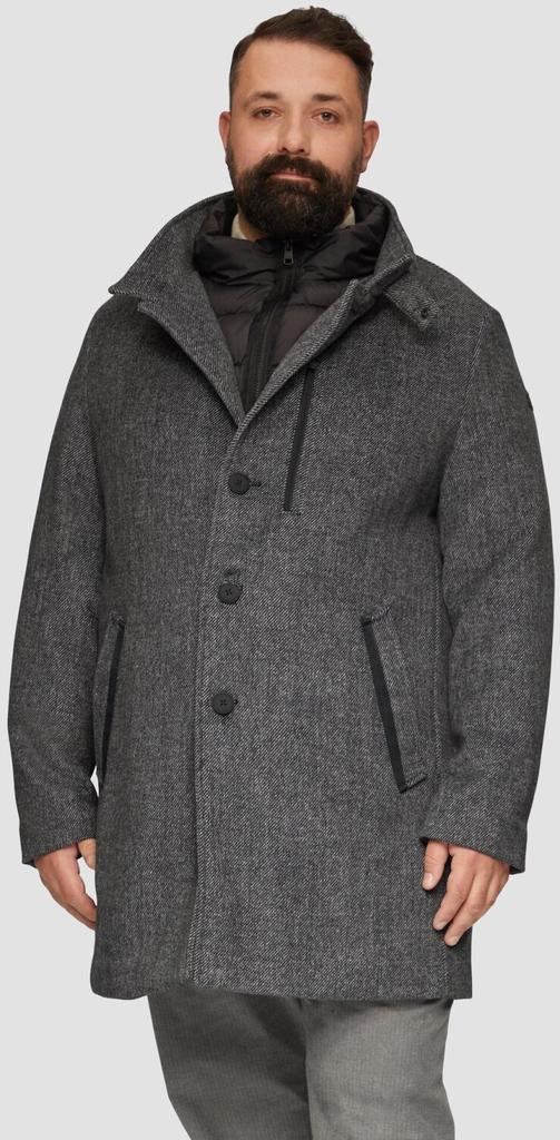 Пальто s.Oliver темно-серое черное