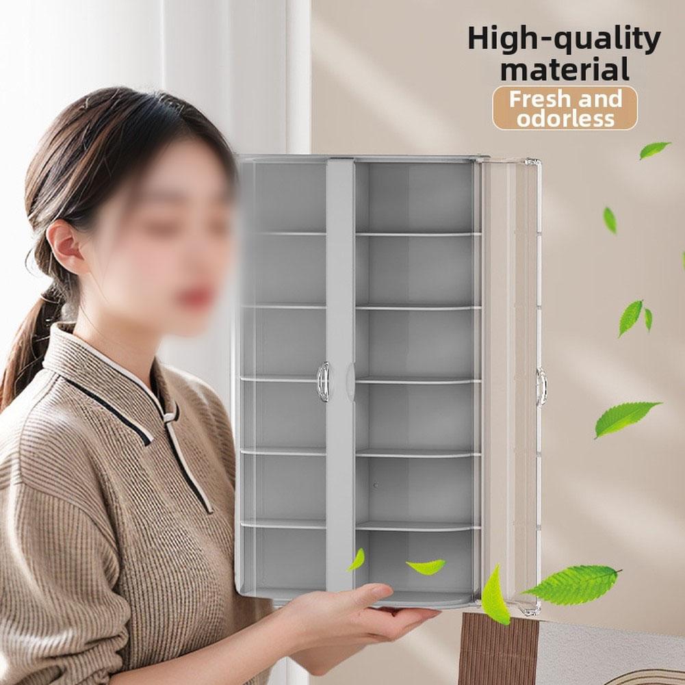12-Compartment Plastic Organizer Drawer for Underwear Socks Ties and Personal Accessories Featuring Secure Stacking and