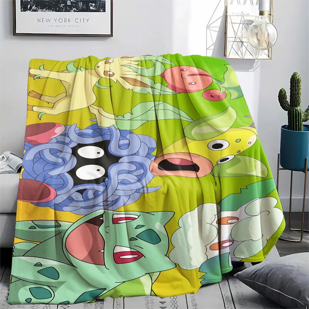 Flanelová deka s motivem Pokémonů, Vysoce kvalitní, Pohodlná pro všechna roční období, Domácí dekorace, Teplo a pohodlí, Perfektní jako dárek.