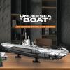 3987Pcs U Shaped Submarine Building Blocks Undersea Ship Model Bricks With Base Bracket Desktop Deco Kids Diy Toys Holiday Gifts