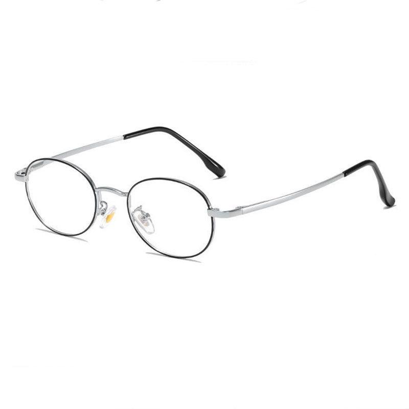 Vintage Anti-Blue Light Glasses Women's Oval Metal Frame Brand Designer Fashion Y2K Woman Metal Optical Frames Computer Glasses