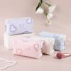 Pencil Case Love Print Lipstick Case Organizer Kawaii Cosmetic Bag For Students Everyday Use Travel