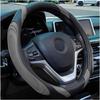 15 Inch Car Leather Steering Wheel Cover, Automotive Accessories Elastic Gray