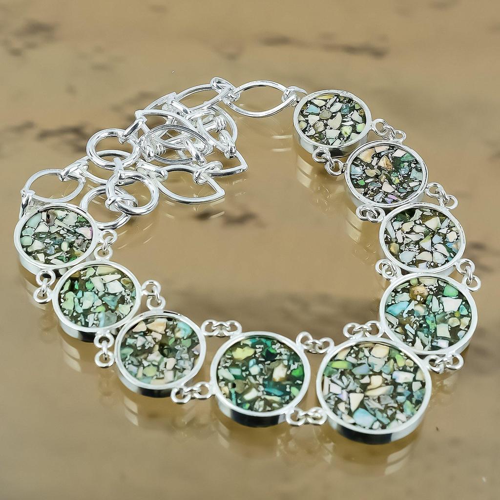 Natural Copper Tourmaline 925 Silver Chain Adjustable Necklace For Women