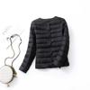 2024 Women's Lightweight Slim Fit Down Jacket: Short Style Autumn/Winter Korean Fashion, Plus Size, Round Neck, Thin Inner Layer