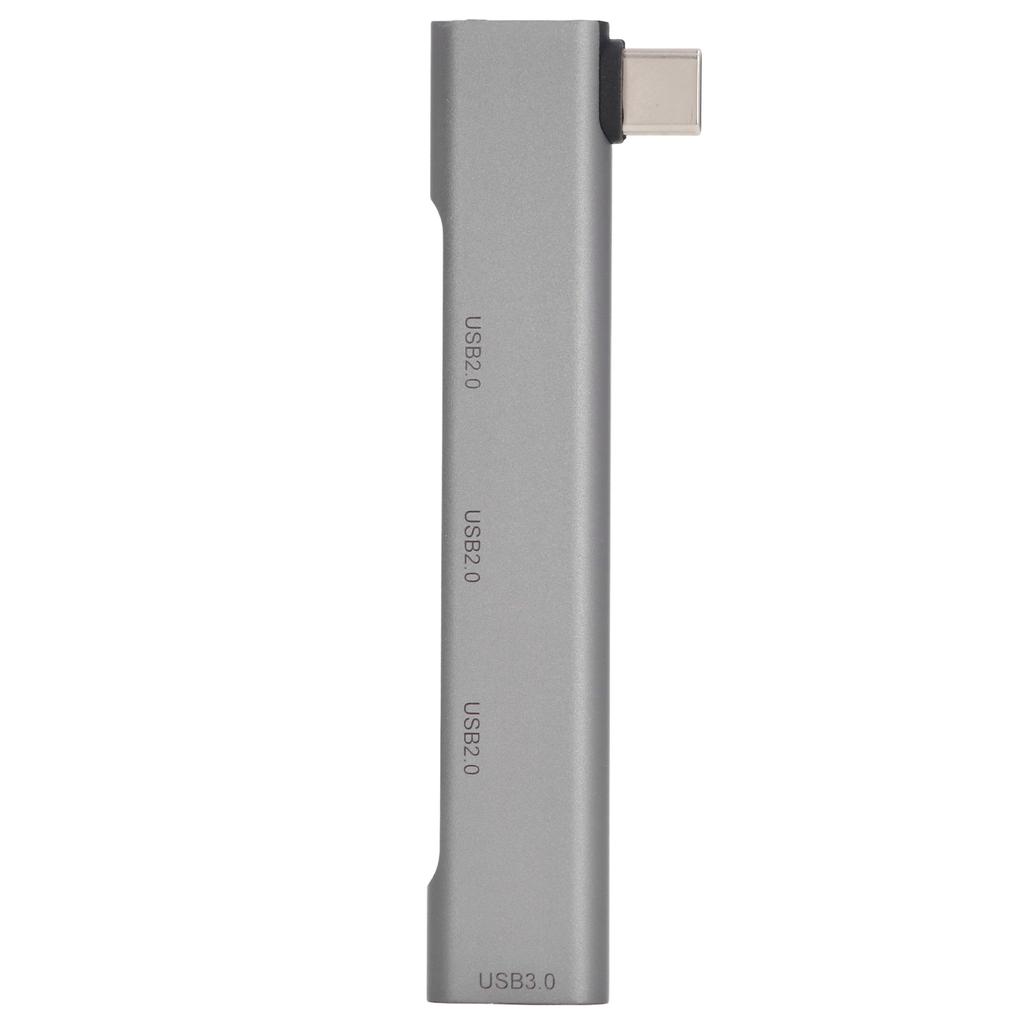 Typ C Hub 4 Ports USB3.0 2.0 5Gbps 480Mbps Aluminiumlegierung Plug and Play Grau USB C Dockingstation für Desktop Laptop