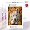 Samoyed and roses Pattern  3pcs 100% Round Full Drill 5D DIY Diamond Painting Embroidery Cross Stitch Rhinestone Décor