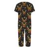 Women's Casual Christmas Print Two Piece Athletic Set Short Sleeve Top and Pants