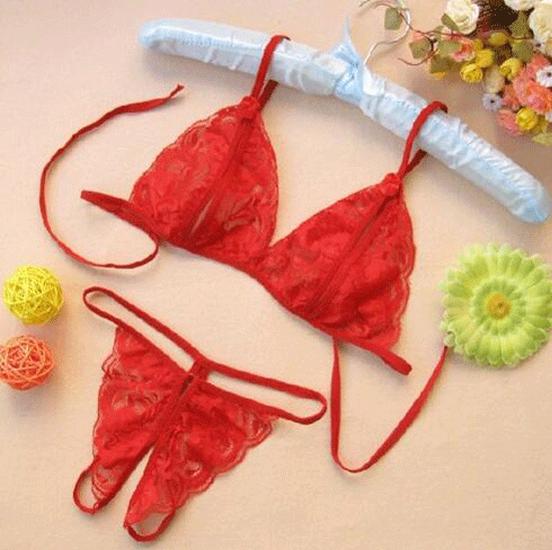 Night Fragrance Lace Lingerie Set: Open Crotch, Sheer, and Seductive Two-Piece