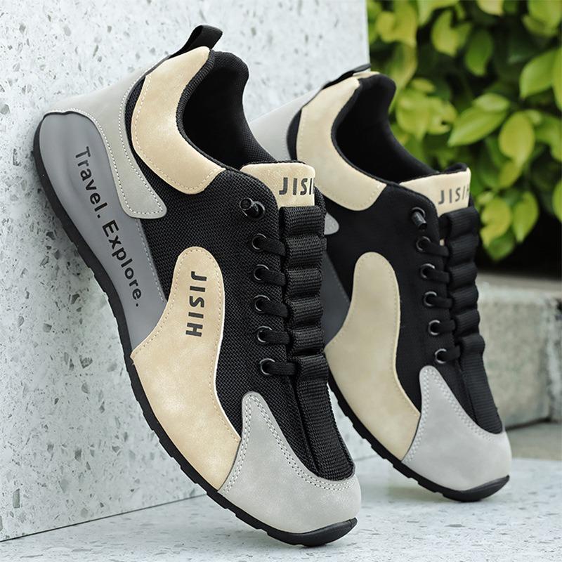 Men's Sports Shoes, Comfortable Mesh Shoes, Breathable Casual Driving Shoes for Men, Trendy Versatile Skateboard Shoes.