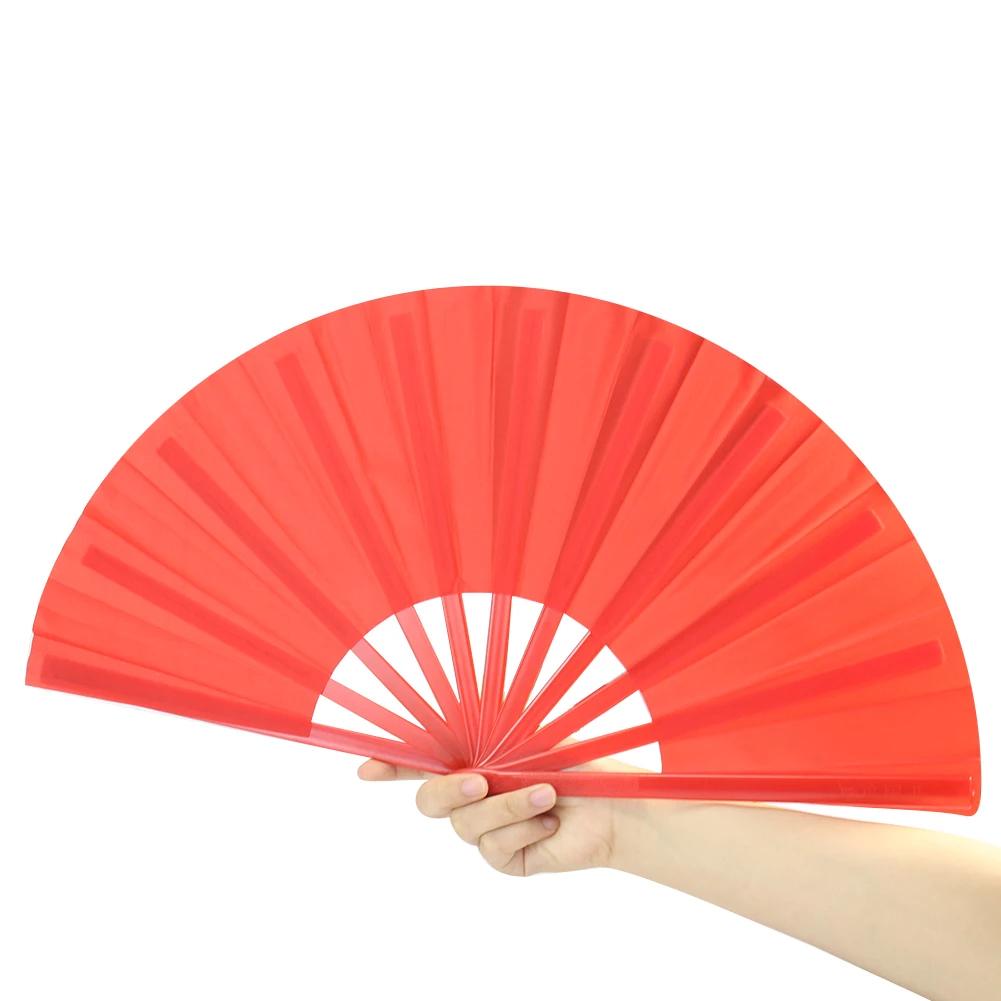 

Красный веер для боевых искусств Тайцзи, кунг-фу, складной ручной декоративный веер, классические боевые искусства, реквизит для декора сцены