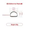 Iron Silver D-Ring Buckle for Handbag & Backpack Accessories