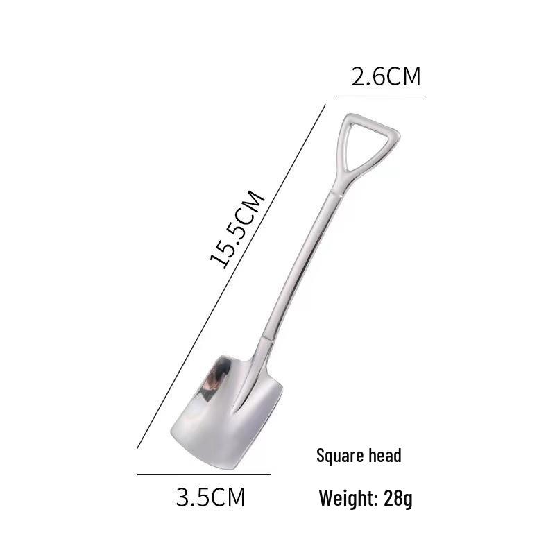 

Iron Shovel Shaped Stainless Steel Spoon for Watermelon & Ice Cream - Creative Dessert Spoon for Couples