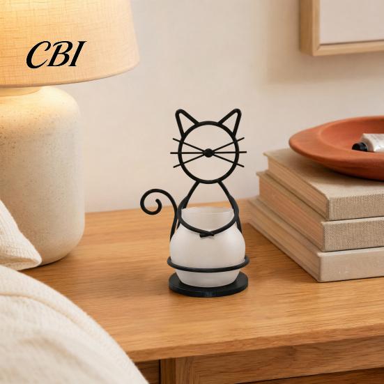 Hydroponic Plant Pot Cat Flower Holder, Multifunctional Desktop Vase Pen Organizer for Eco-friendly Holder Small Plants, Minimalist Stand with