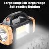 Multi-function Flashlight USB Solar Charging Dual-Purpose Lighting COB Work Light for Hurricane Emergency Hiking Camping