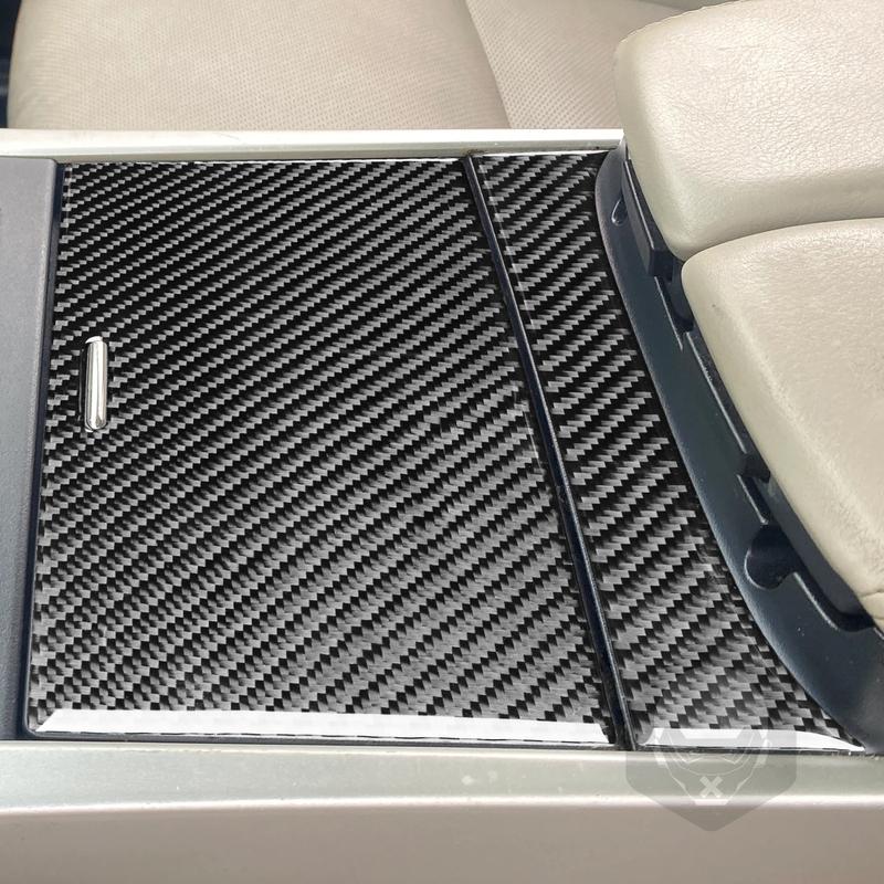 For Mazda CX-9 2010-2015 Carbon Fiber Cup Holder Panel Cover Trim Strips Car Interior Decoration Accessories Sticker