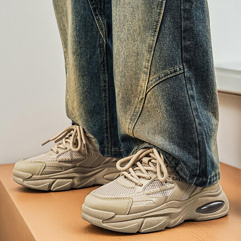 New Arrival Men Thick Sole Casual Shoes Comfort Breathable Fashion All Match Sport Sneakers Male Outdoor Daily Wear Footwear