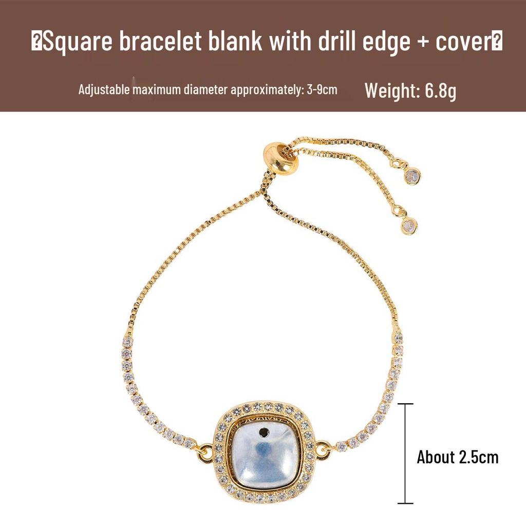 Handmade Song Brocade Bracelet Kit: DIY Base Tray & Jewelry Ornaments for Children's Team Building or Salon Events