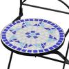 Bistro Chairs Foldable 2 pcs Ceramic Blue and White
