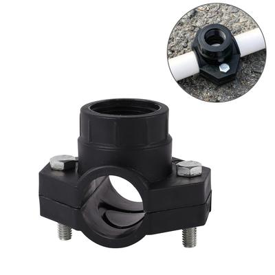 Adaptador de drenagem de sela braçadeira od 25mm 32mm tubo converter 1/2 ''3/4" rosca fêmea pvc pe tubo divisor de água reparação reduzindo acoplamento