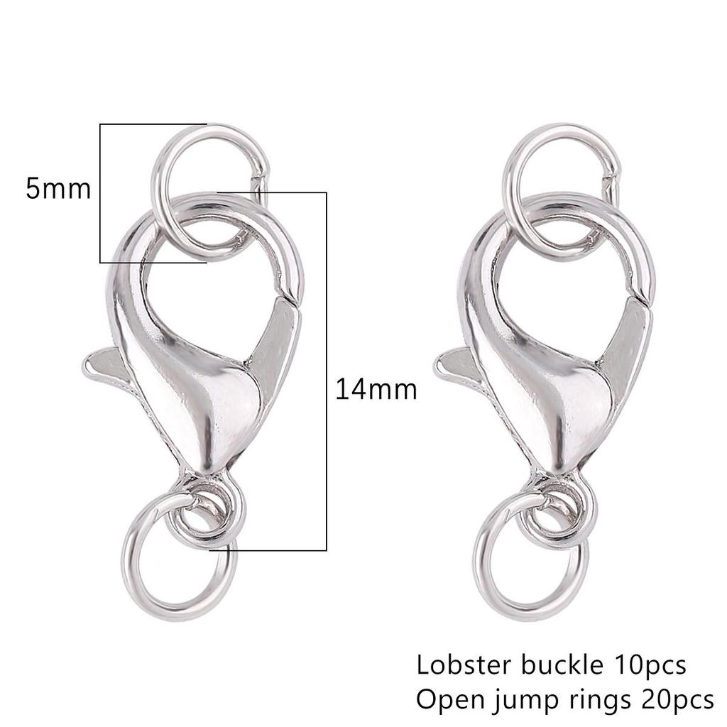 10Pcs DIY Jewelry Alloy Lobster Buckle, High-Quality Keychain Buckle, Handmade Accessory Single Circle Connection Buckle