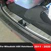Rear Trunk Bumper Cover Trim For Mitsubishi ASX 2011- Steel Car Inner Tailgate Door Sill Plate Guard Pad Accessories