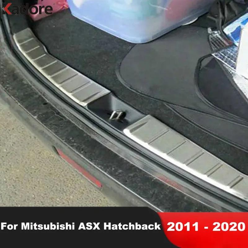 Rear Trunk Bumper Cover Trim For Mitsubishi ASX 2011-  Steel Car Inner Tailgate Door Sill Plate Guard Pad Accessories