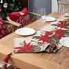 Household Tassel Christmas Table Runner Printed Rectangle Snowman Tablecloth Long Knitted Cloth Table Cover Restaurants