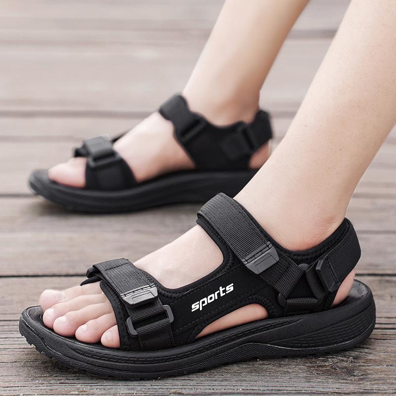 Men's Sandals Boys' Sports Sandals Lightweight Hollow Breathable Outdoor Creek Tracking Shoes Teen Beach Sandals