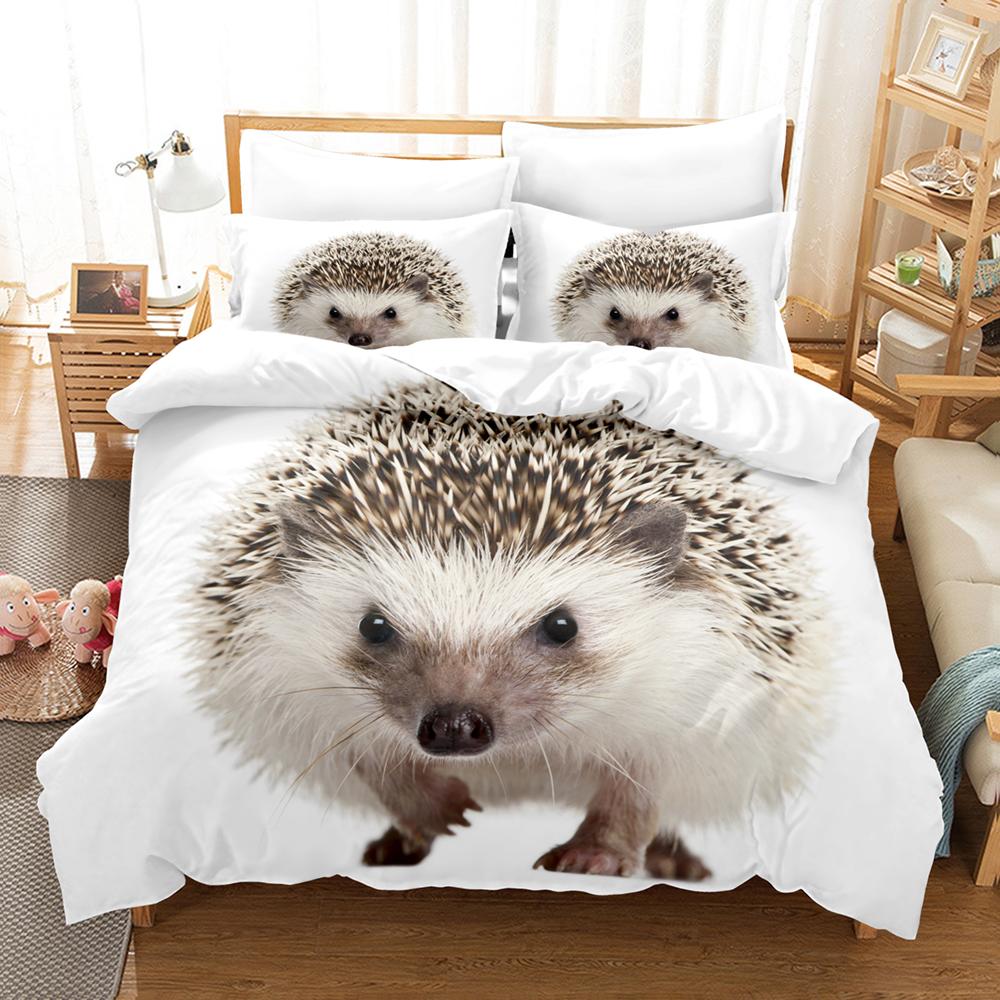 3D New Hedgehog Bedding Sets Duvet Cover Set With Pillowcase Twin Full Queen King Bedclothes Bed Linen