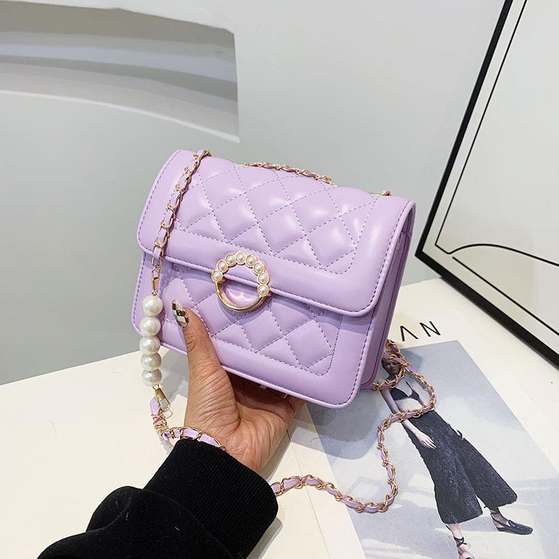 Trendy Street Style Chain Shoulder Bag Elegant Pu Leather Crossbody Purse For Women