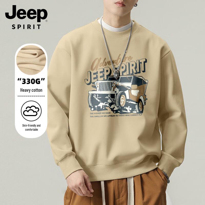 JEEP SPIRIT Men's Crewneck Pullover Sweatshirt