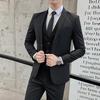 2022 Men's Solid Color Two-Button Suit & Trousers Set